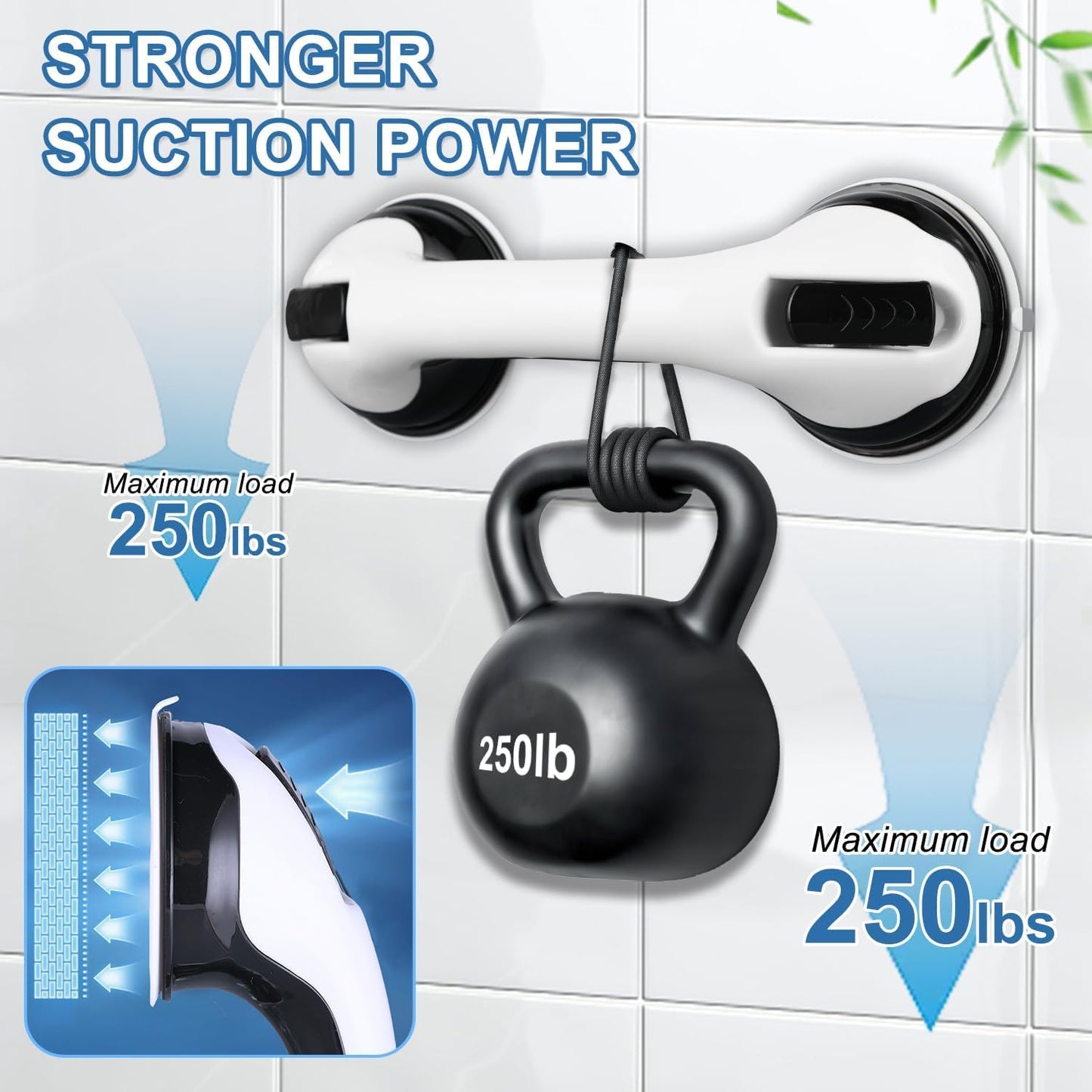 Suction Grab Bars for Bathtubs and Showers