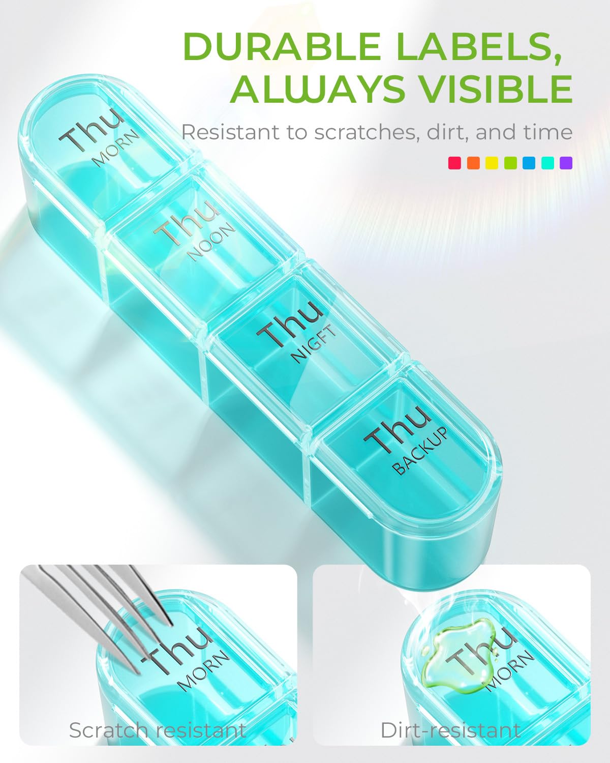Weekly Pill Organizer 4 Times a Day