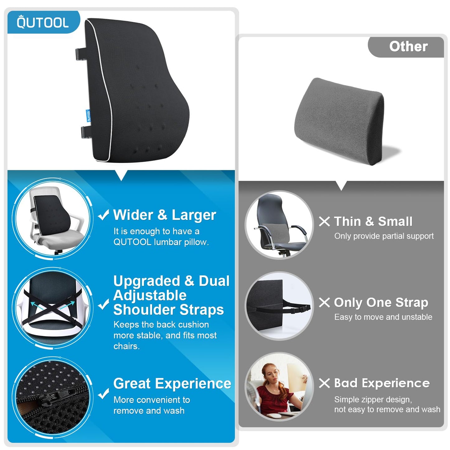 Lumbar Support Pillow for Office Chair