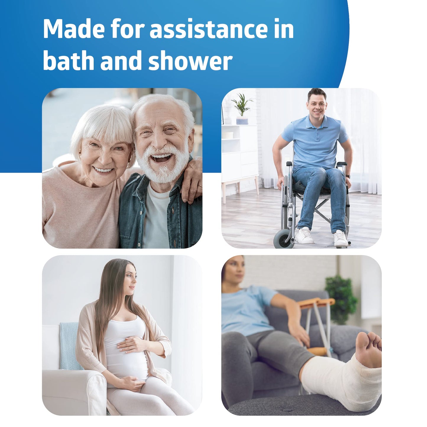 Shower Chair Seat with Padded Armrests and Back |