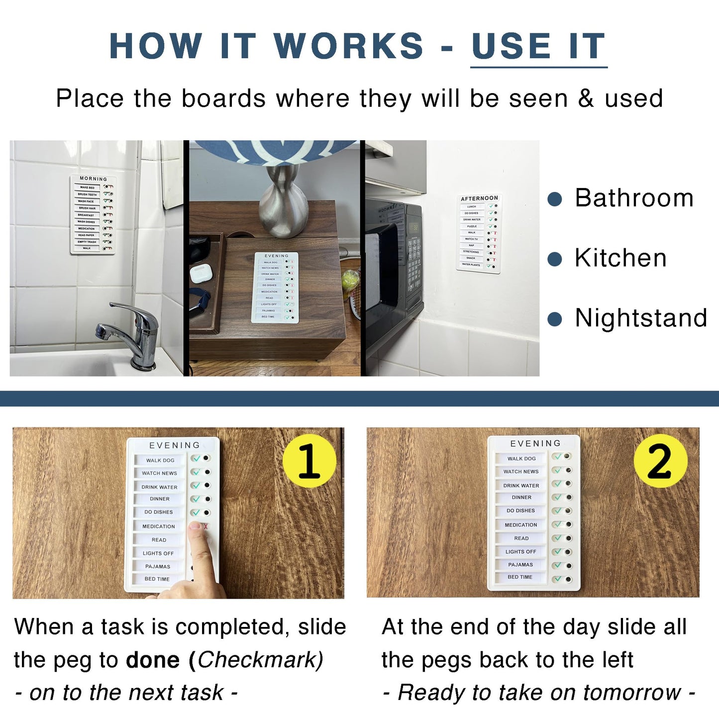 Checklist Boards for Adults |