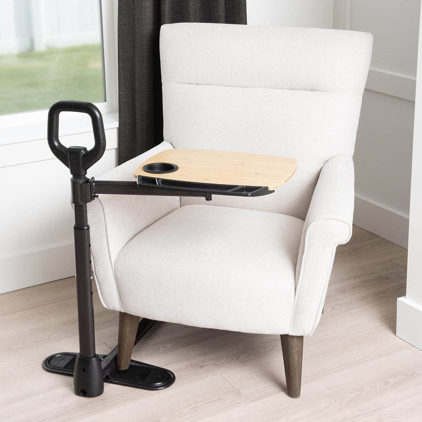 Able Life Able Tray Table, Adjustable Bamboo Swivel TV and Laptop Table