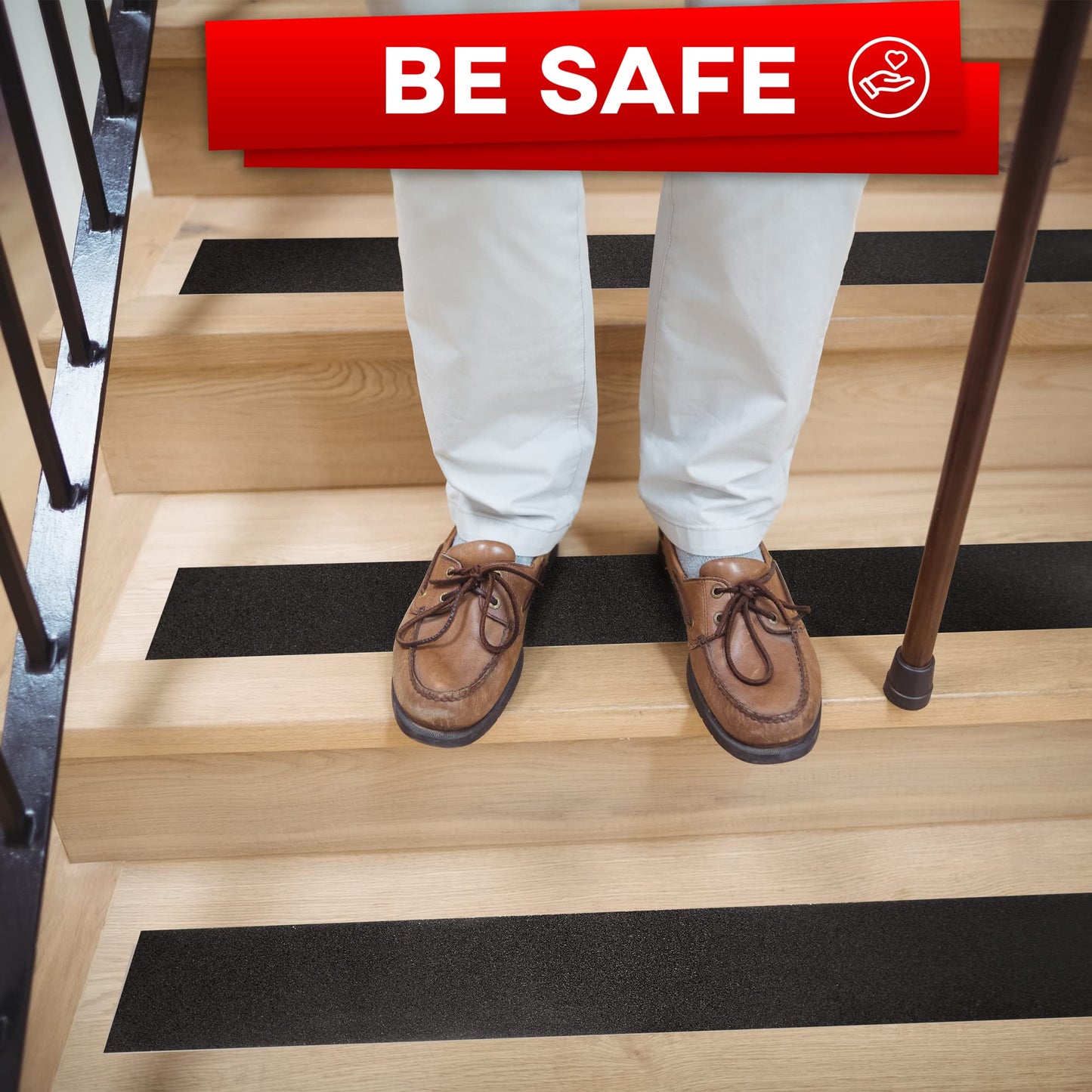 Grip Tape - Heavy Duty Anti Slip Tape for Stairs Outdoor/Indoor Waterproof 4Inch x 35Ft Safety Non Skid Roll Black